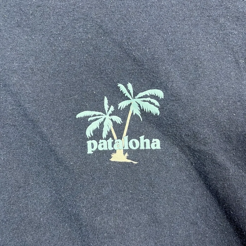 Patagonia Pataloha Long Sleeve Tee Shirt Haleiwa Hawaii Blue Size Medium - Picture 3 of 7